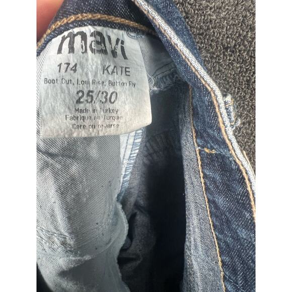 MAVI Kate Style 174 25x30 Bootcut Denim Jeans Womens  Button Fly Low Rise Blue - Picture 9 of 13